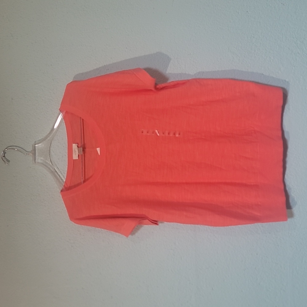 Ann Taylor LOFT coral short sleeve top XL
